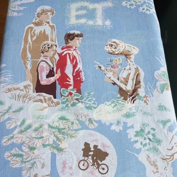 VINTAGE 1983 E.T. Twin flat and fitted sheet - Picture 3 of 3